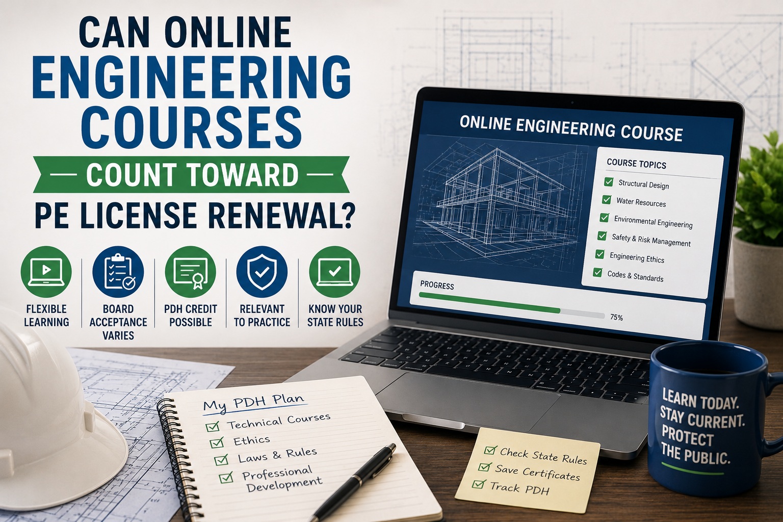Can Online Engineering Courses Count Toward PE License Renewal