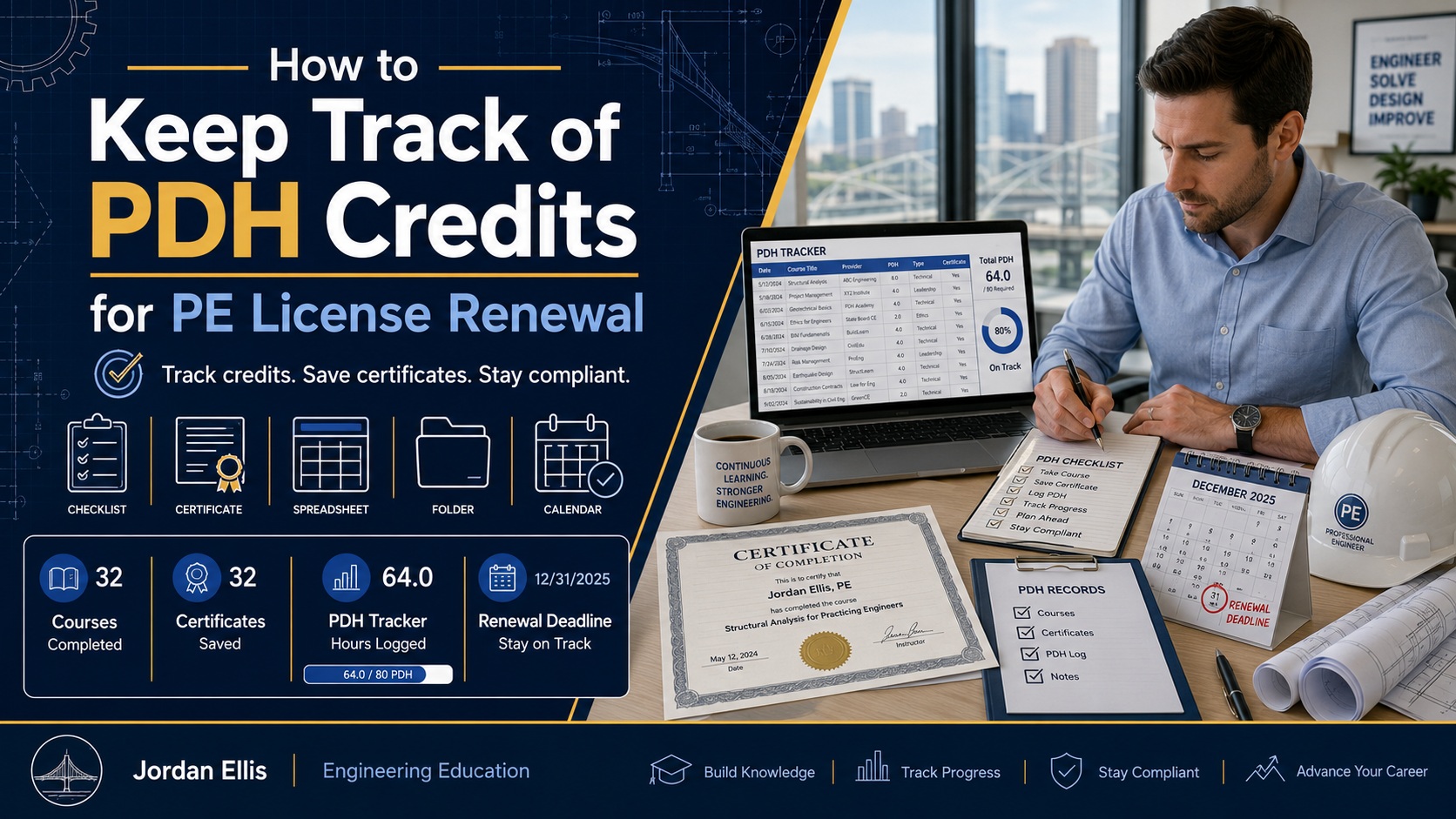 How to Keep Track of PDH Credits for PE License Renewal