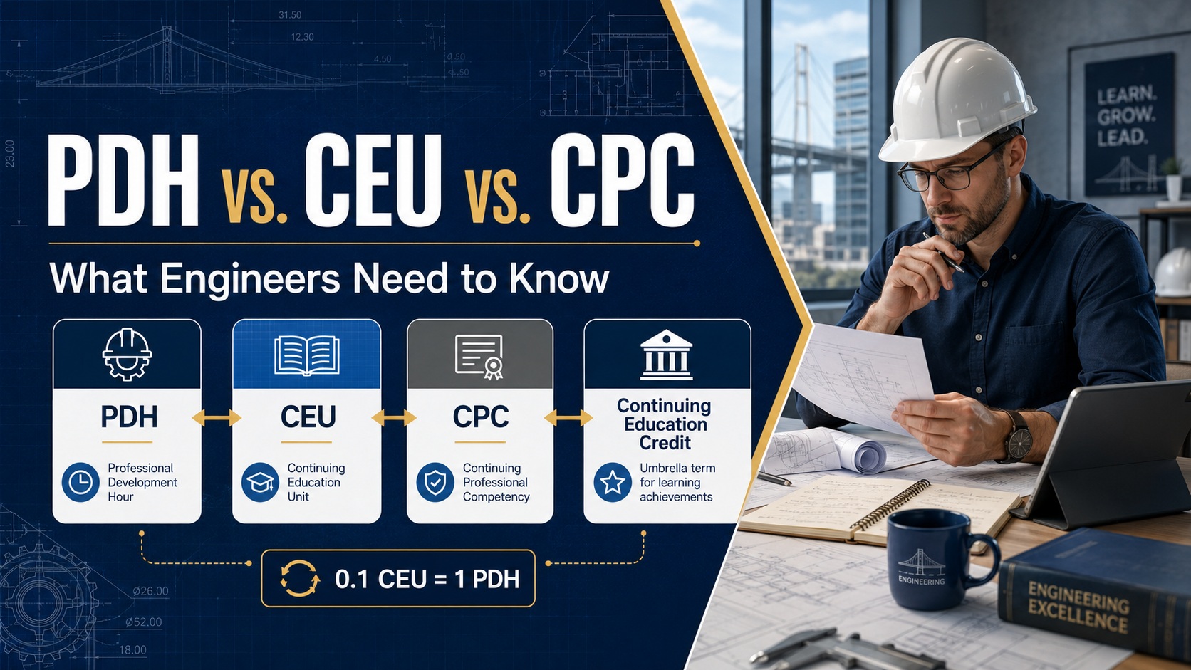 What Is the Difference Between PDH, CEU, CPC, and Continuing Education Credit
